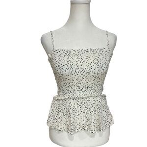 Paper Crane White and Black Spotted Blouse